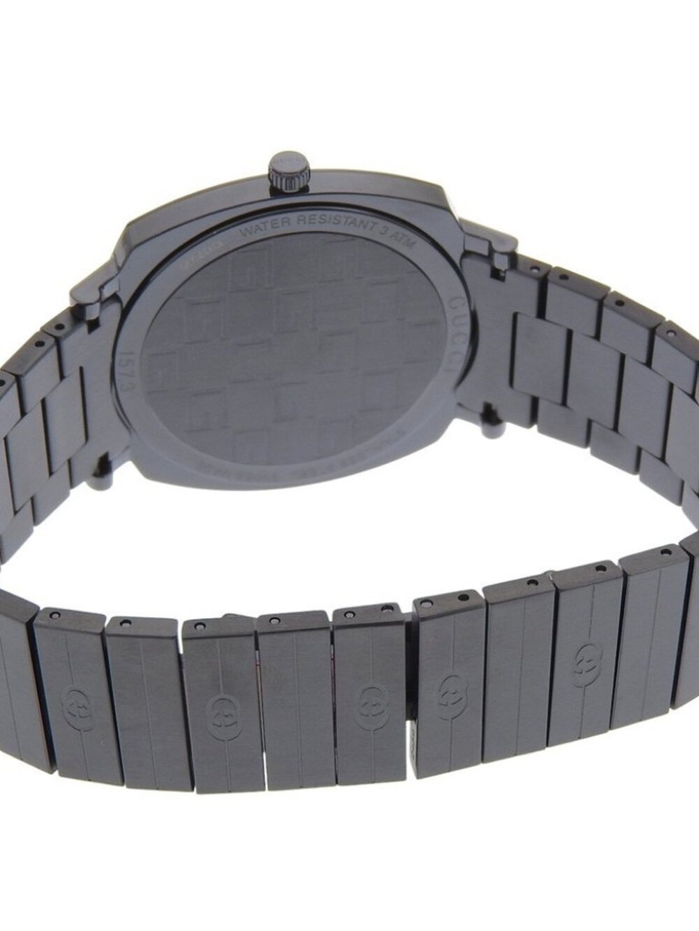 GUCCI grip Watches 157.3 black blackDial Stainless Steel Quartz Analog dis... - Picture 12 of 13